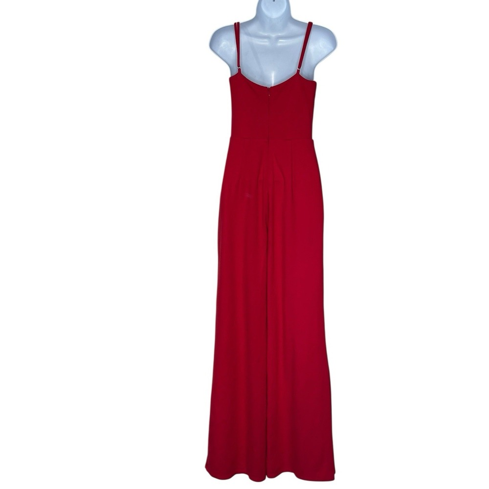 Lovers And Friends Lavinia Jumpsuit Red Classic Party Flare SMALL Spring Summer - Picture 4 of 13